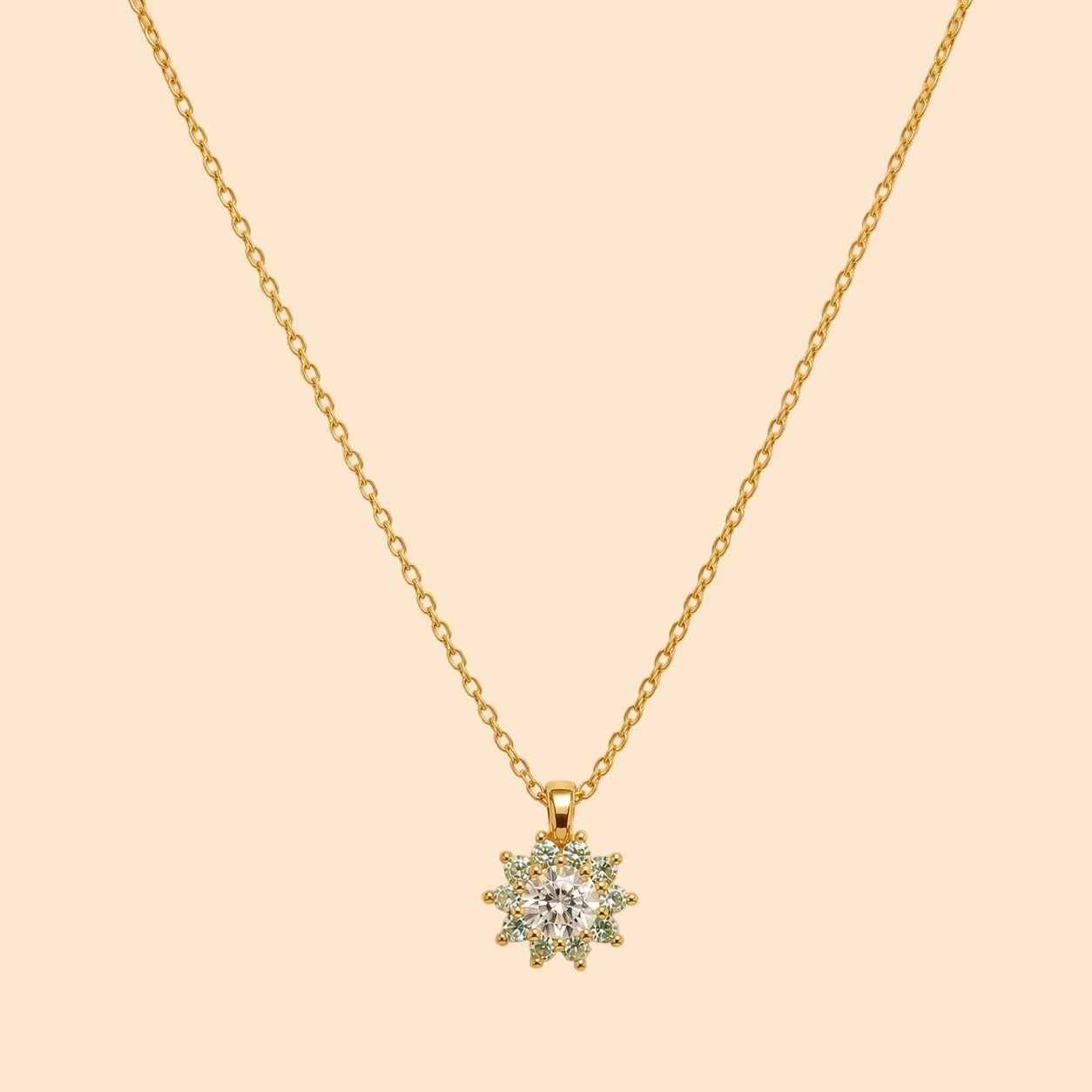 Solitaire Round Pendant Necklace
