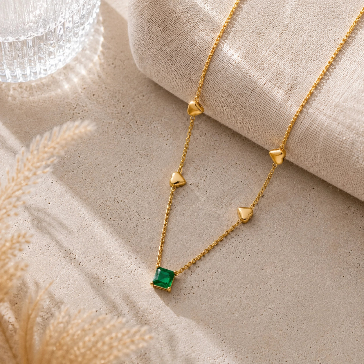 Emerald Green CZ Necklace