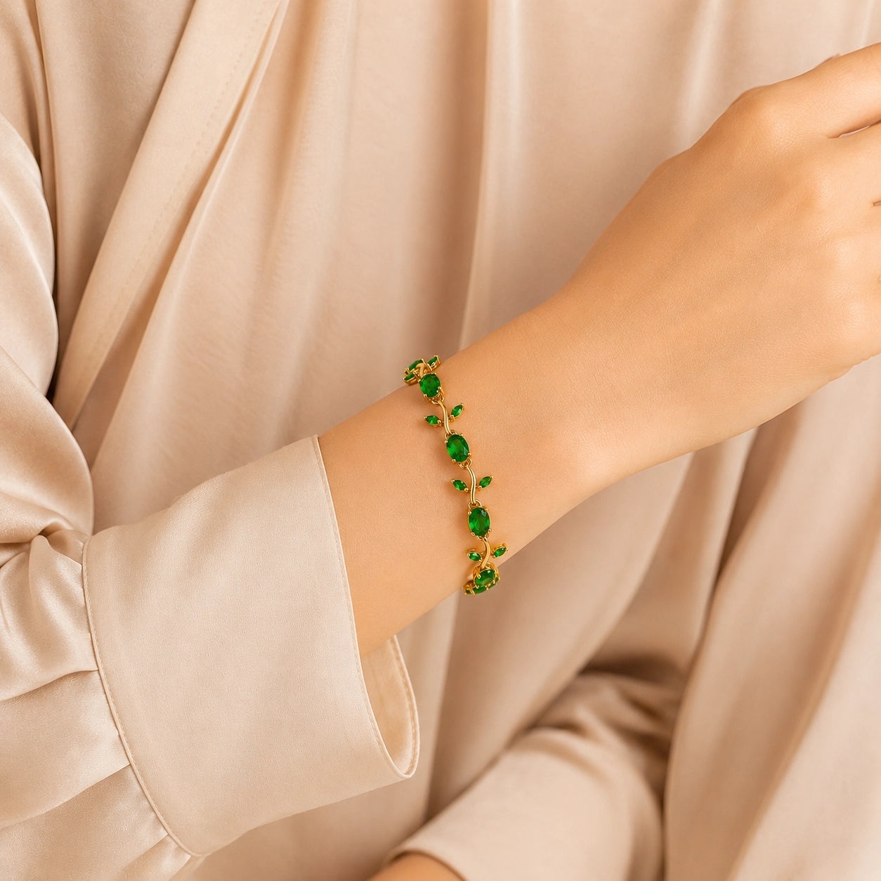 Green Tulip Bracelet