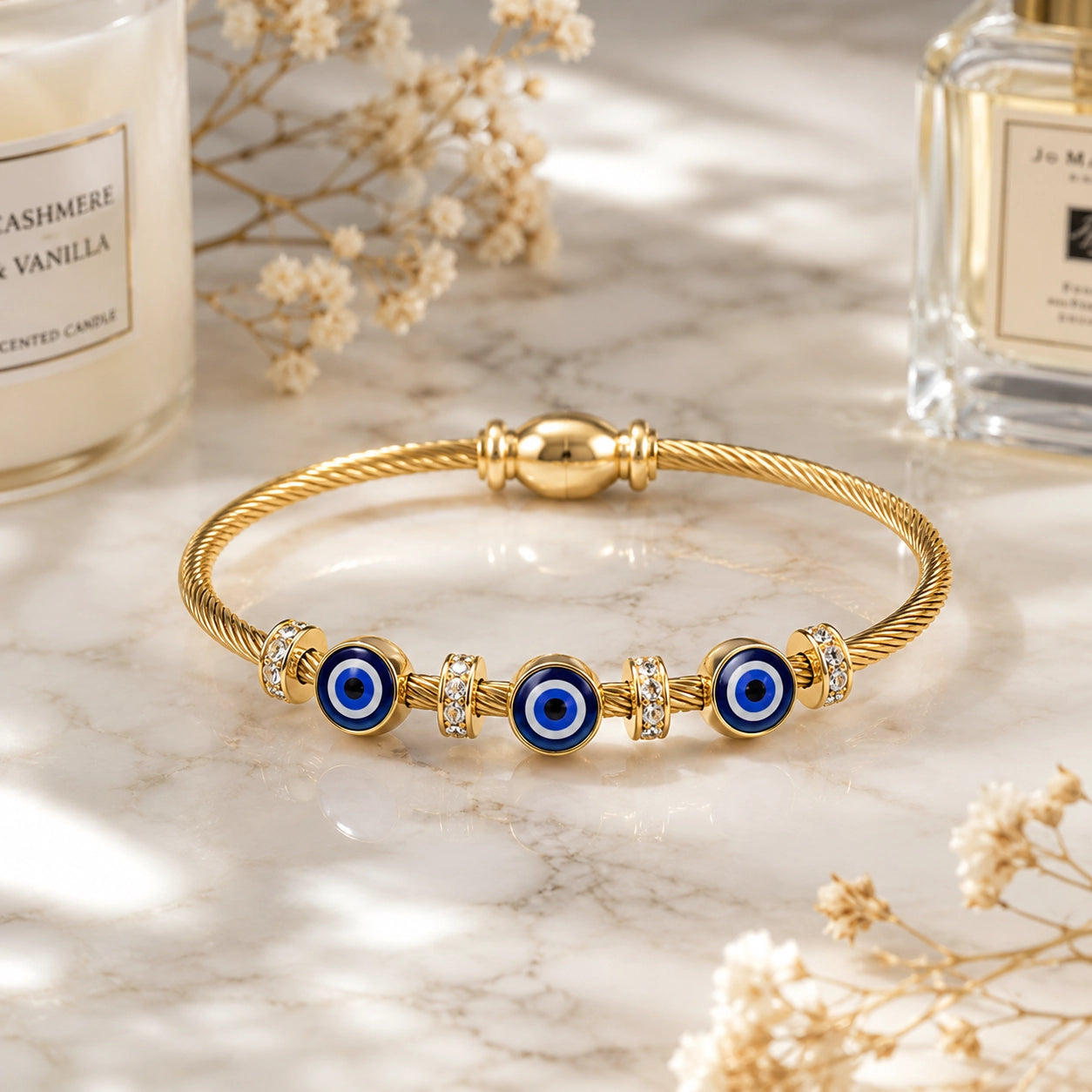 Evil Eye Classic Twisted Bangle