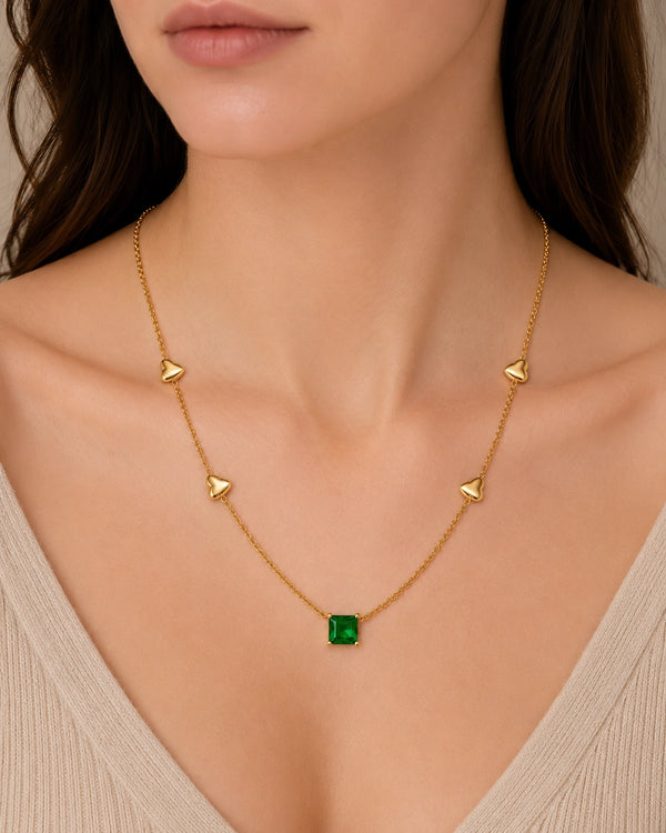 Emerald Green CZ Necklace