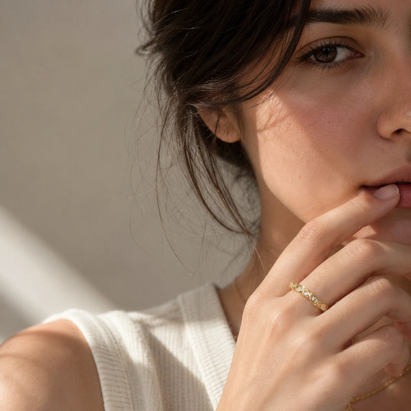 Twisted Band Adjustable Ring