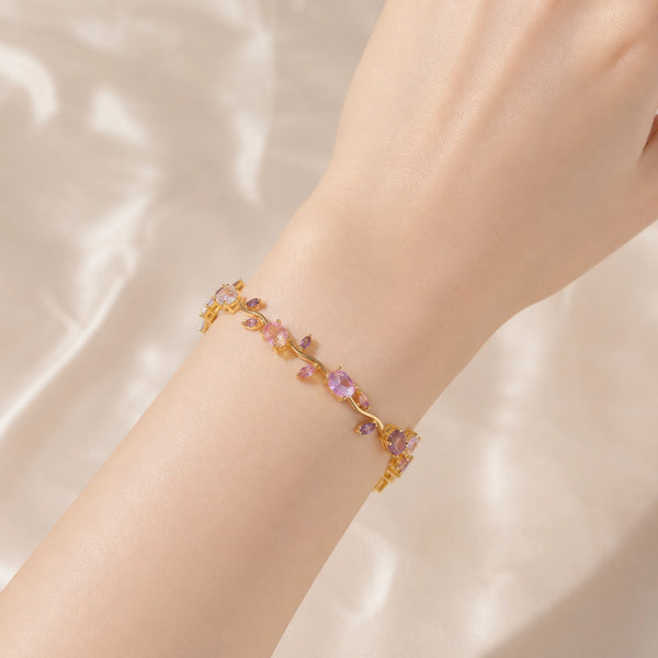 Pink & Purple Tulip Bracelet