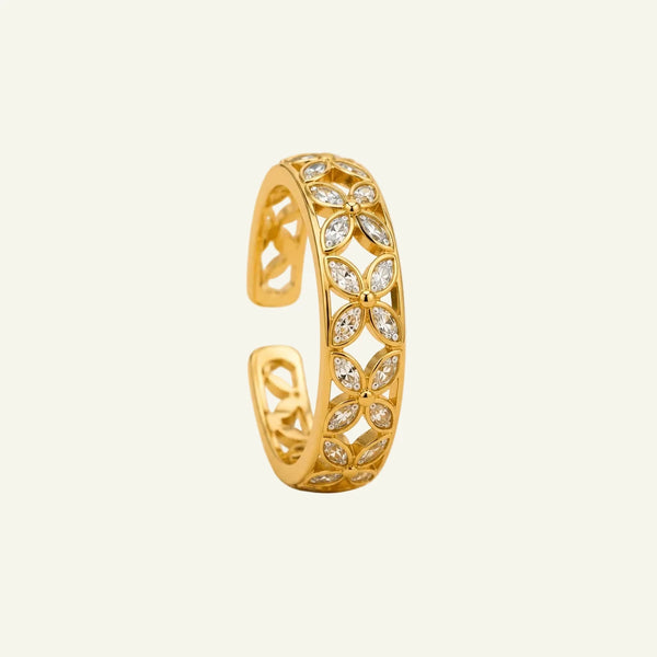 Daisy Cuff Adjustable Ring