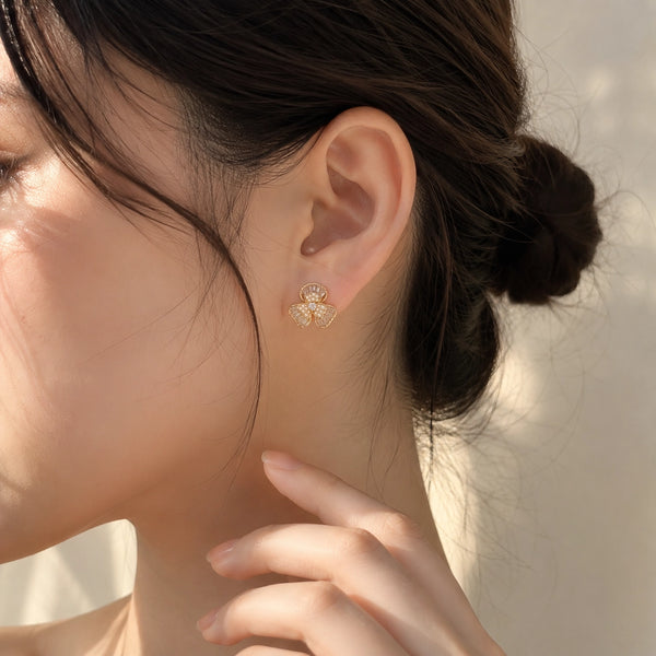 Pearl Flower Earrings