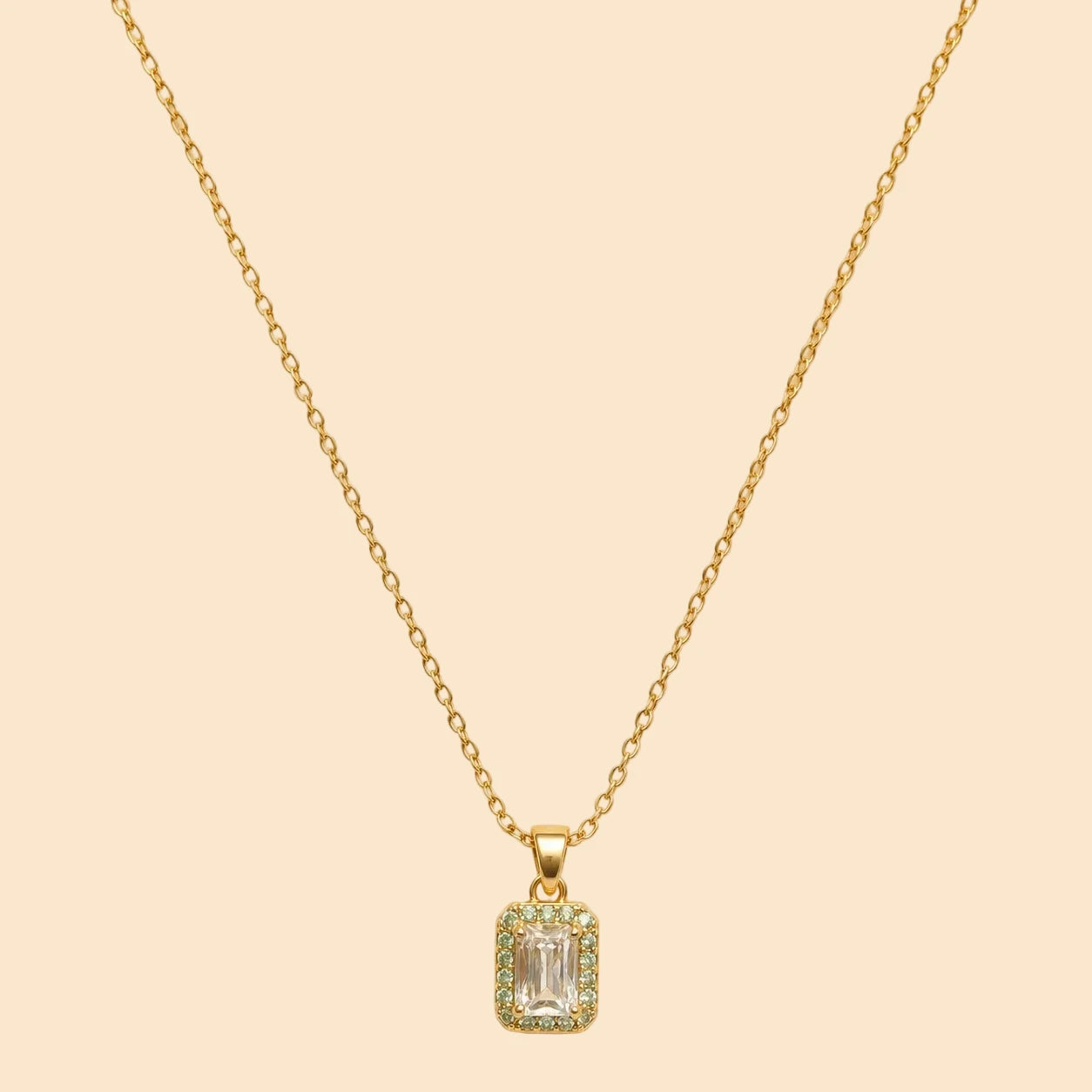 square solitaire necklace 
