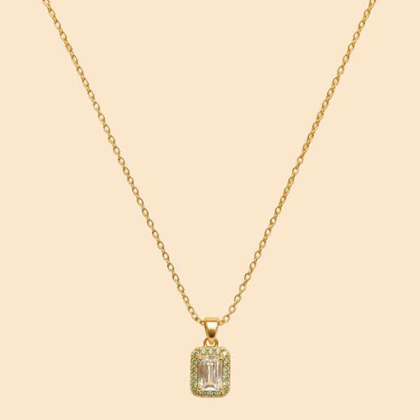 square solitaire necklace 