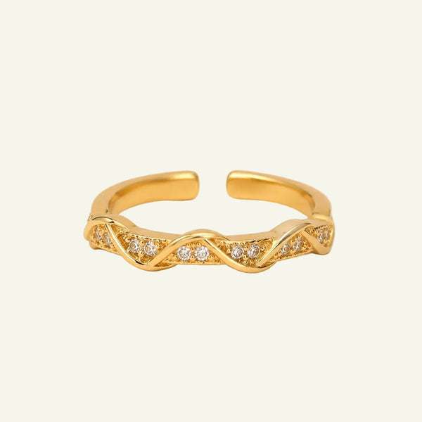 Twisted Band Adjustable Ring