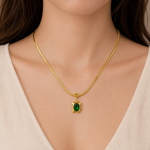 Emerald Love Locket Necklace