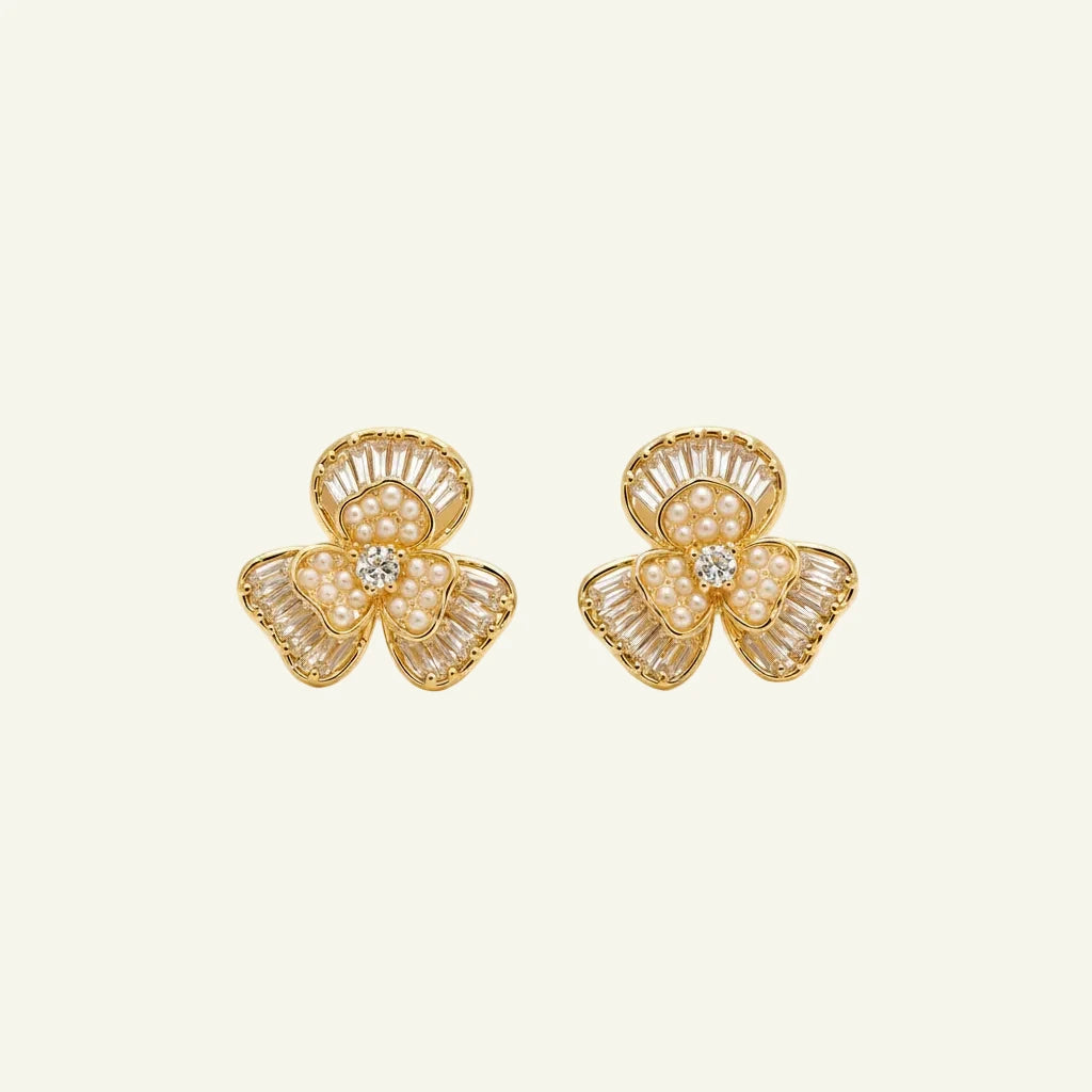 Pearl Flower Earrings