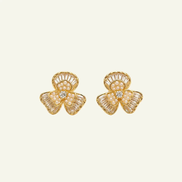 Pearl Flower Earrings